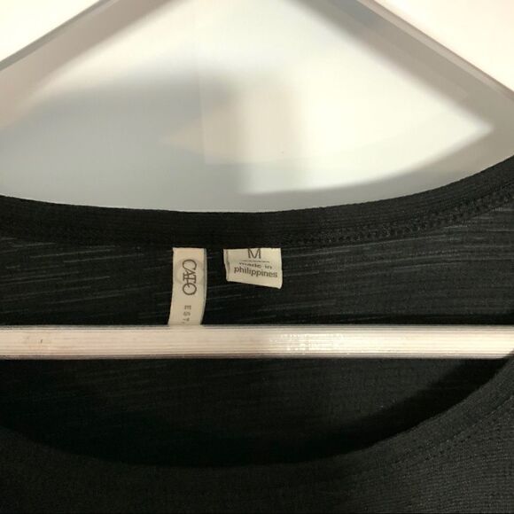 Cato Black Blouse long sleeve ruffled arm - Picture 4 of 8